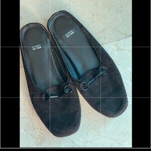 Stuart Weitzman Brown Corduroy Mules